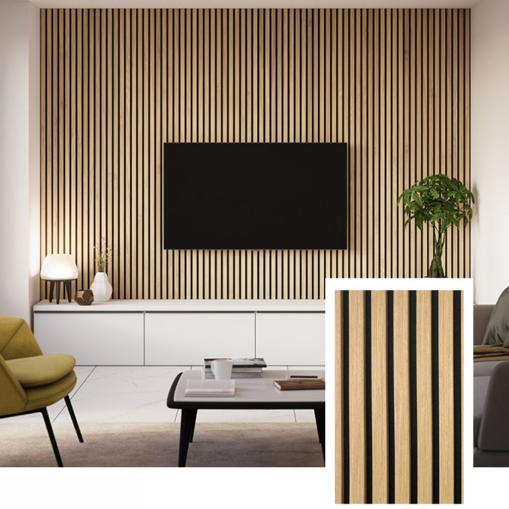 Acoustic™ Professional Acoustic Slat Panel — Natural Oak (2.7 × 1.10 m)