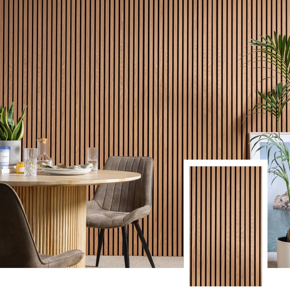 Acoustic™ Professional Acoustic Slat Panel — Natural Oak (2.7 × 1.10 m)